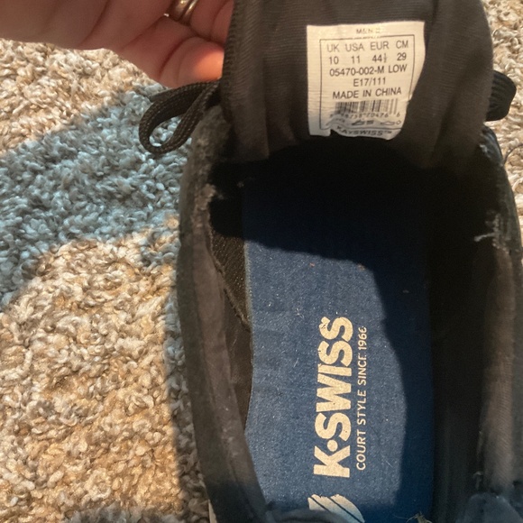 Mens KSwiss court style black leather sneaker size 11 - Picture 5 of 5